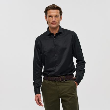 Πουκάμισο Ανδρικό Sogo Black Regular Fit
