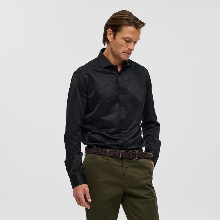 Πουκάμισο Ανδρικό Sogo Black Regular Fit