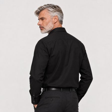 Ανδρικό Πουκάμισο Sogo Με Μάο Γιακά Black